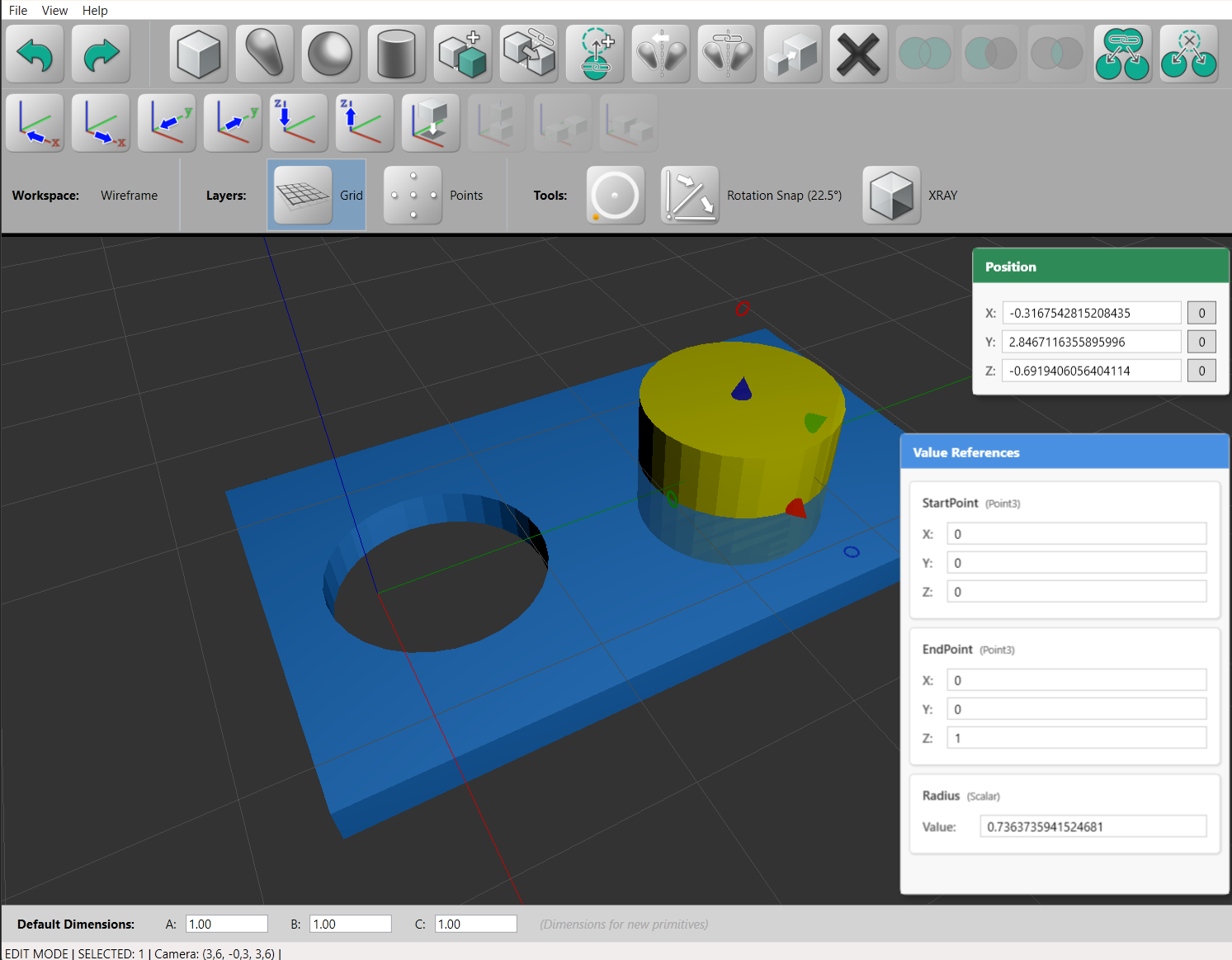 AdaShape showing precise edits with numeric inputs